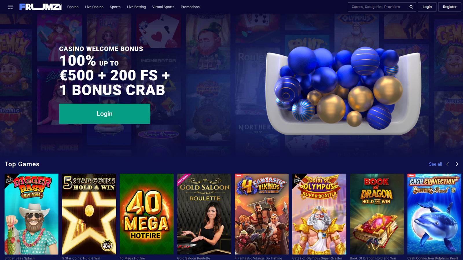 frumzi bonus crab casino wallpaper